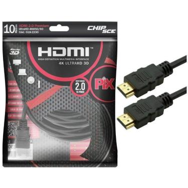 Imagem de Cabo HDMI 2.0 4K HDR 19 Pinos 10 MT PIX