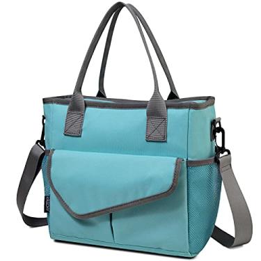 Imagem de Lancheira para Mulher, VASCHY Bolsa de Almoço Lanchonete com Isolamento Tote feminina para escritório escola de trabalho com alça de ombro, Menta verde