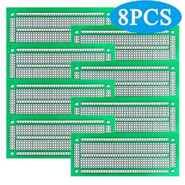 Imagem de YUNGUI Placa de circuito impresso, 47 x 116 mm PCB Strip para projetos eletrônicos e solda DIY (pacote com 8)