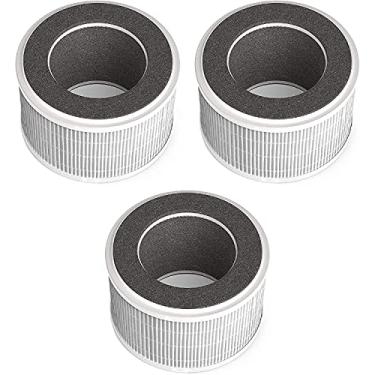 Imagem de Nispira True HEPA Filtro de ar de substituição compatível com purificador de ar MSB3 da Membrane Solutions, pacote com 3