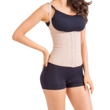 Cinta modeladora emborrachada feminina body corselet Esbelt ref. 458 :  : Moda