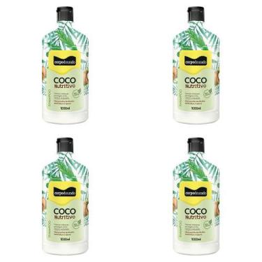 Imagem de Kit 4 Und Shampoo Nutrição Corpodourado Coco 1L - Corpo Dourado