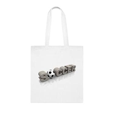 Imagem de Sacola de futebol, presente de futebol, bolsa de ombro de futebol, bolsas reutilizáveis de futebol, ideia de presente de cesta de natal de aniversário, presente para ela, presente