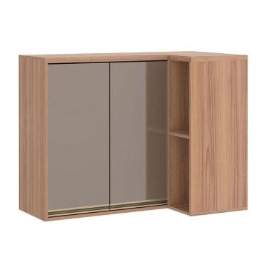 Imagem de Armário Reto Luciane 2 Portas Vanilla Grafite