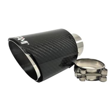 Imagem de Ponta de escape de fibra de carbono NETAMI de 6,35 cm (polido cromado, 6,35 cm entrada/4" tomada)