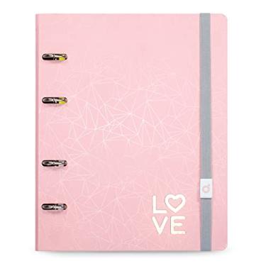 Imagem de Caderno argolado elástico formato Ultra - Linha Pink Stone - Geométrico