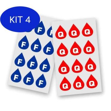 Imagem de Kit 4 Etiquetas Para Registro Ou Misturador Quente E Frio - Melhor Ade