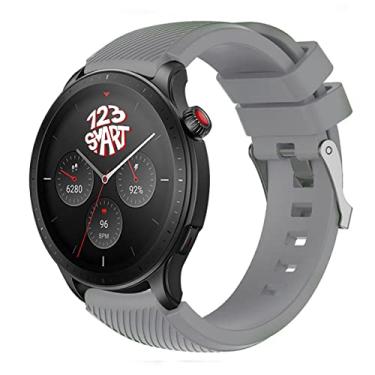 Imagem de Pulseira de Silicone marca 123smart compativel com GTR4 GTR 4 A2166 / GTR3 A1971 / GTR 3 Pro A2040 / GTR 2 A1952 / GTR 2e A2023 / Stratos 2 / Stratos 3