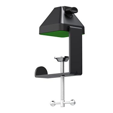 Imagem de YOUSHARES Braçadeira de montagem de mesa, suporte de grampo de microfone de metal resistente para suporte de braço de microfone e suporte de suporte de telefone, cabe em desktop de até 6 cm
