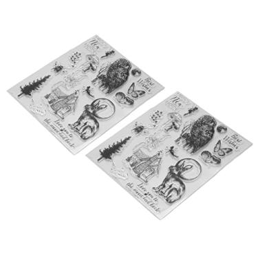 Imagem de Carimbos claros, Colar Estampado Repetidamente Transparente selos Decorativos coruja Coelho Fada Reciclável para Cartão de Felicitações para álbum de Fotos  para Diário