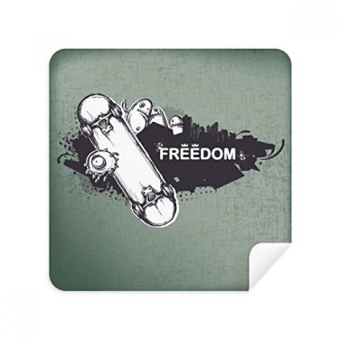Imagem de Hip-Hop Freedom Skateboard Monster Pattern Glasses Pano Limpador de Tela Tecido Camurça Pacote com 2