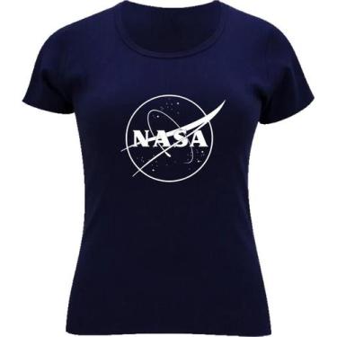 Imagem de Camiseta Feminina Tshirt Básica Estampada Nasa - Dumineiro