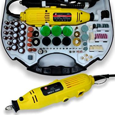 Imagem de Micro Mini Retífica 300w Com 212 Pçs Acessórios Profissional 220V