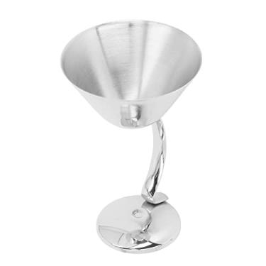 Imagem de Copos de Martini de aço inoxidável, copos de coquetel de metal inquebráveis de 142 g, inquebráveis, duráveis, acabamento polido espelhado 18/8, exclusivo (cor primária)