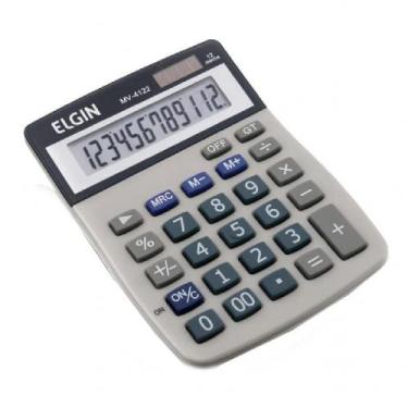 Imagem de Calculadora De Mesa Elgin Comercial Escritório Display 12 Dígitos Mv41