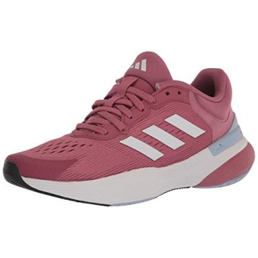 Imagem de adidas Tênis de corrida feminino Response Super 3.0, Estrata rosa/branco/azul amanhecer, 10.5