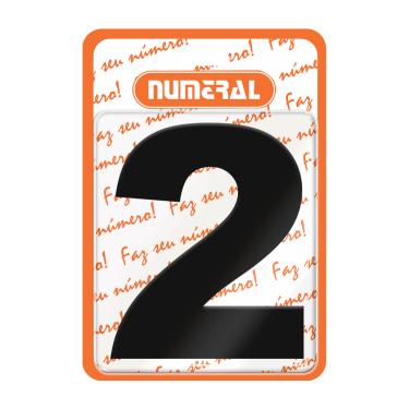 Imagem de Placa ACM Preto - Numeral | N° 2