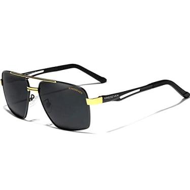 Imagem de Óculos de Sol Masculino De Aluminio KINGSEVEN com Proteção Uv400 Óculos de Sol Polarizado (C4)