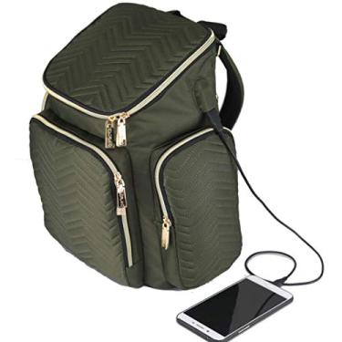 Imagem de Mochila multifunções para fraldas de bebê, com porta USB 2 Stroller Strap Hook Multi-função impermeável para maternidade Sacos para fraldas Moda Durável Alta capacidade