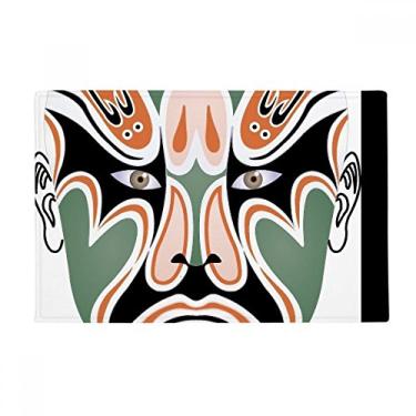 Imagem de DIYthinker Tapete de piso Jiulishan colorido com cabeça de ópera de Pequim, tapete antiderrapante para porta de banheiro