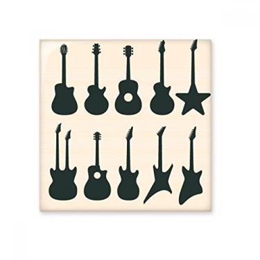 Imagem de Pedra adorna de tijolo vitalidade da música de guitarra elétrica, azulejo de cerâmica brilhante