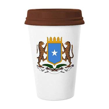 Imagem de Caneca com emblema nacional da África da Somália, copo de cerâmica