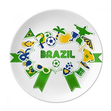 Imagem de Prato Cultural de Futebol do Brasil, Prato Decorativo de Porcelana, Prato de Jantar