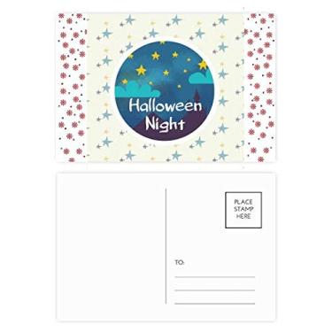 Imagem de Cartão postal The Sky Of Halloween Night Christmas Flower Celebration Cartão postal Blessing