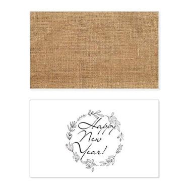 Imagem de Tecido de malha de linho Kahki abstrato ano ano novo cartão felicitações mensagem presente