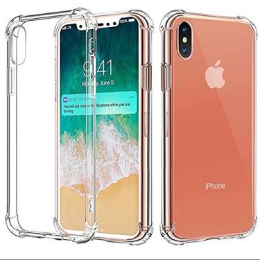 Imagem de CAPA PARA CELULAR IPHONE X BORDA ANTI IMPACTO TPU TRANSPARENTE
