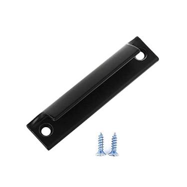 Imagem de Maçaneta da porta em liga de alumínio Puxar e puxar a janela da porta da varanda puxa a maçaneta da mobília, preta