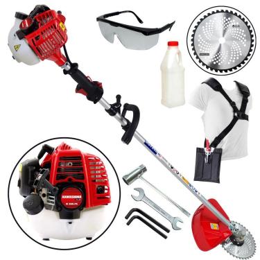 Imagem de Roçadeira Plus Lateral Kawashima KW260T 26cc 2T á Gasolina Forte e Econômica Com Empunh...