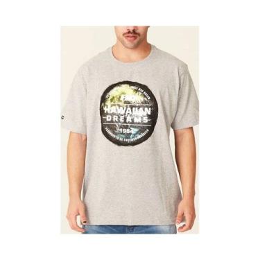 Imagem de Camiseta Básica Masculina Estampada Cinza Mescla 9648A - Hd
