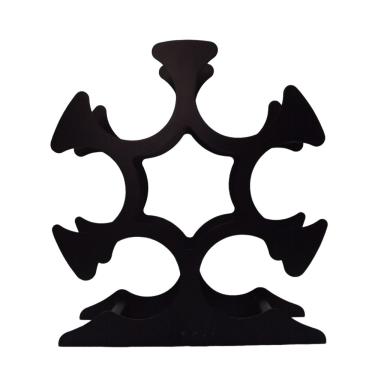 Imagem de Adega de Mesa ou Suporte Para Vinho, Espumante e Cerveja, 07 Garrafas em Aço Preto ALL STYLE