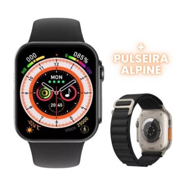 Imagem de Smartwatch Lançamento Hw8 Ultra Watch Serie 8 Nfc Troca Pulseira Bluetooth Android iOS Siri-Unissex