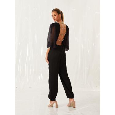 Imagem de Macacão Alfaiataria Com Transparência OPEN  FEMININO