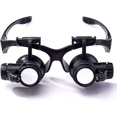 Imagem de Lupas Profissionais, Lupas De Cabeça Com 2 Luzes LED E Lentes Destacáveis ​​5X, 20X, 15X, 10X, Melhor Lupa De Óculos Para Leitura E Passatempo,Hilarious123