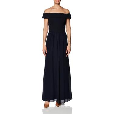Imagem de Adrianna Papell Vestido feminino de chiffon crepe, Meia-noite, 44