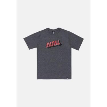 Imagem de Camiseta Fatal Juvenil Estampada Cinza Mescla Escuro