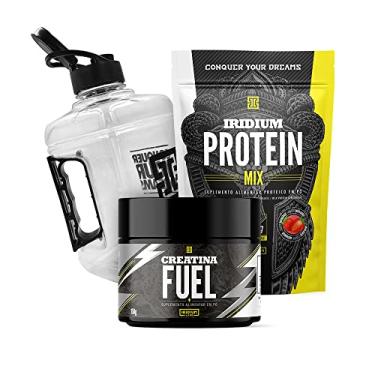 Imagem de Kit Whey protein Mix + Creatina fuel 150g + Galão - Iridium Labs sabor: Morango
