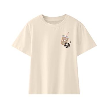 Imagem de Camisetas para meninas tamanho 14 Last Nerve camisa tie dye na moda infantil camiseta infantil roupas divertidas para crianças, Bege, 13-14 Years