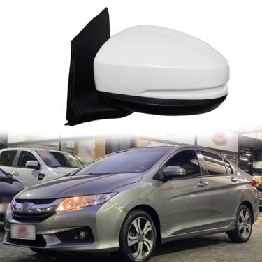 Imagem de Espelhos de porta do lado do motorista adequados para HONDA City GM6 2015 2016 2017 2018 Montagem de espelhos retrovisores de carro acessórios de espelho retrovisor sem luz LED