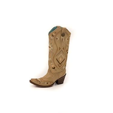 Imagem de Corral Boots C2923 Bota bordada tribal caramelo com ponto chicote, Bronzeado, 40