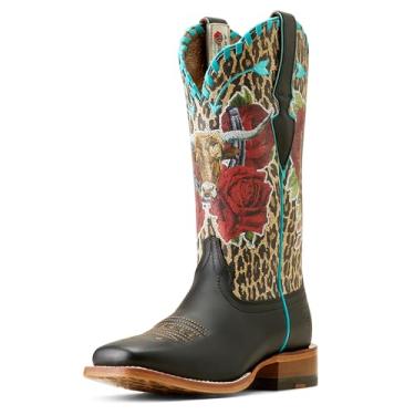 Imagem de ARIAT Botas Frontier Rodeo Quincy Western, Mustang Meysa/Rich Black, 6.5