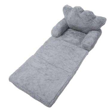 Imagem de Sofá Infantil 2 Em 1, Cadeira Dobrável Com Almofada de Assento Em Forma de Coroa para Crianças Com Algodão PP Seguro, Cadeira Dobrável Multifuncional para Crianças (3 camadas)