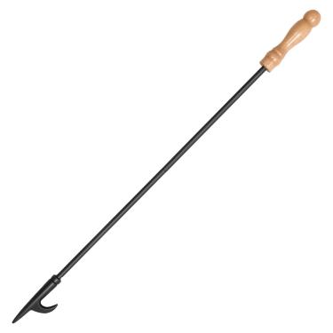 Imagem de Pôquer de fogo para fogueira, pôquer de lareira de 81 cm, pôquer de aço sólido premium, fogueira, pôquer para lareira, acampamento, fogão a lenha para uso interno e externo - acabamento preto