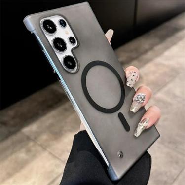 Imagem de Capa magnética ultrafina transparente sem moldura para Xiaomi Mi 10S 11 12 13 14 Pro Redmi K40 K50 K60 K70 E Ultra Cover, preto fosco, para Mi 14 Pro