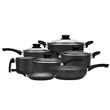 Imagem de Panelux CONJUNTO PANELAS ALUMINIO 7 PCS ANTIADERENTE PRATA/PRETO MAXIMUM