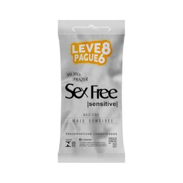 Imagem de Preservativo Sex Free Sensitive Mais Fino 8 Unidades