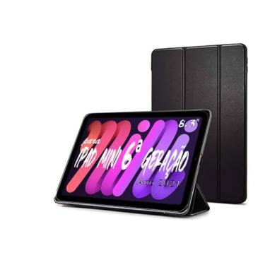 Imagem de Smart Case Para Apple iPad Mini 6ª Geração De 8.3" Pol. Model A2567 A2568 A2569 Ano 2021 - Alamo (PRETO)